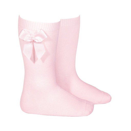 Knee Sock W/ Side Grosgrain Bow