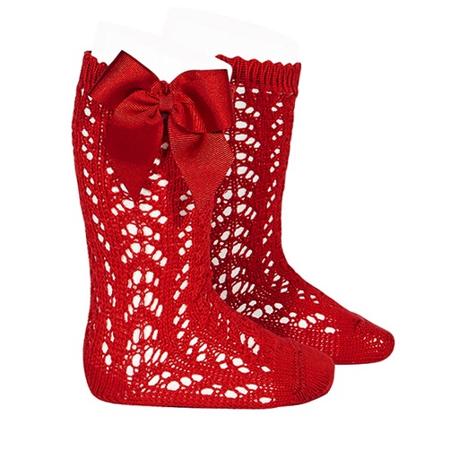 Full Crochet Knee Sock W/ Bow