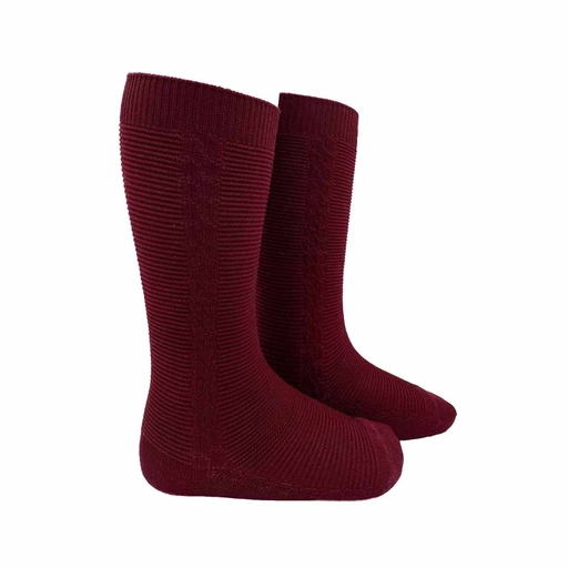 Cable Design Knee Sock