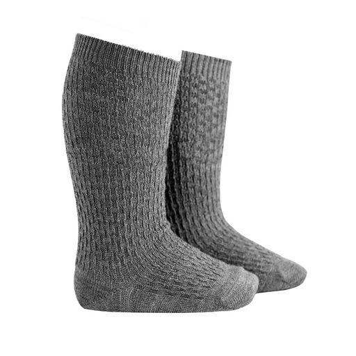 Wool Blend Patterned Knee Sock