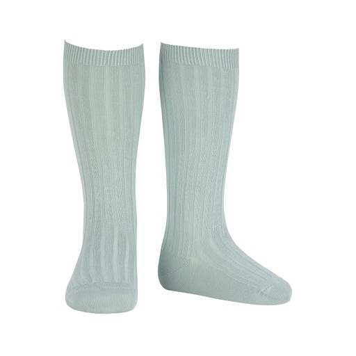 Ribbed Cotton Knee Sock