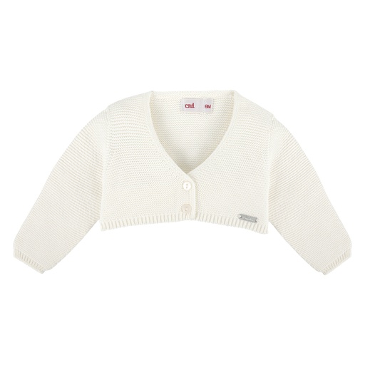 Garter Stitch Cropped Cardigan
