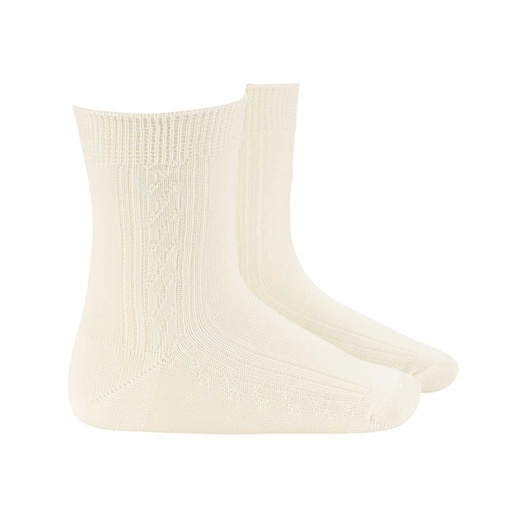 Silky Cotton Cable Design Sock