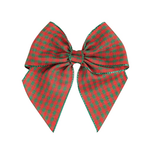 [50.962.000-780-U] Vichy Print Bow Hair Clip
