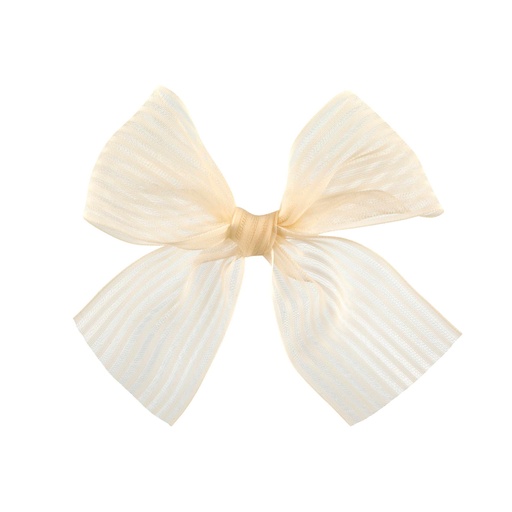Sheer Striped Bow Hair Clip