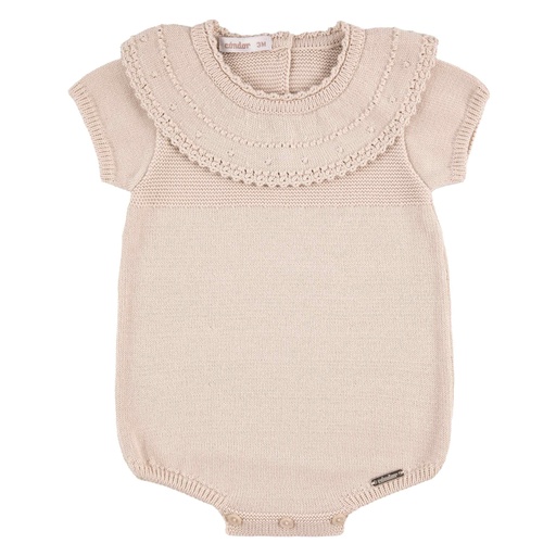 Embroidered Collar Romper