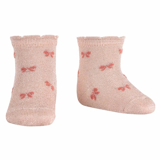Shimmer bow design sock