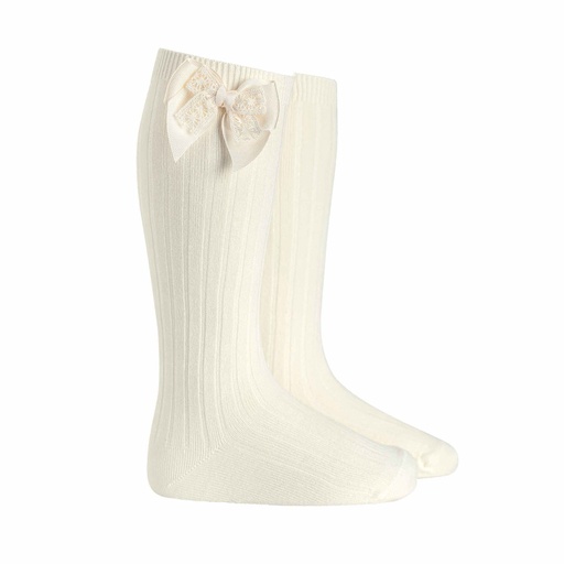 Lace Bow Knee Sock